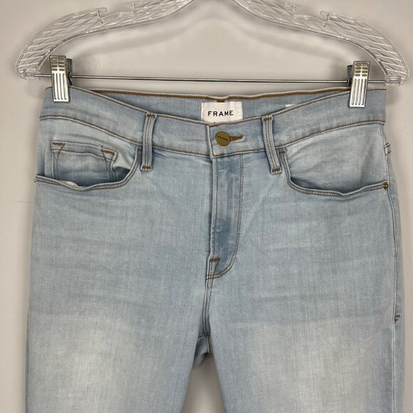 Light Wash Skinny Crop Jeans - Women's - Picture 4 of 14